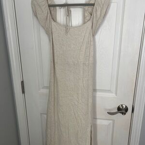 La Hearts Cream Maxi Dress
